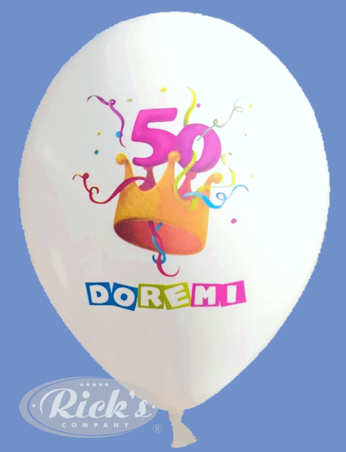 quadri bedrukking op witte ballon meerkleurendruk